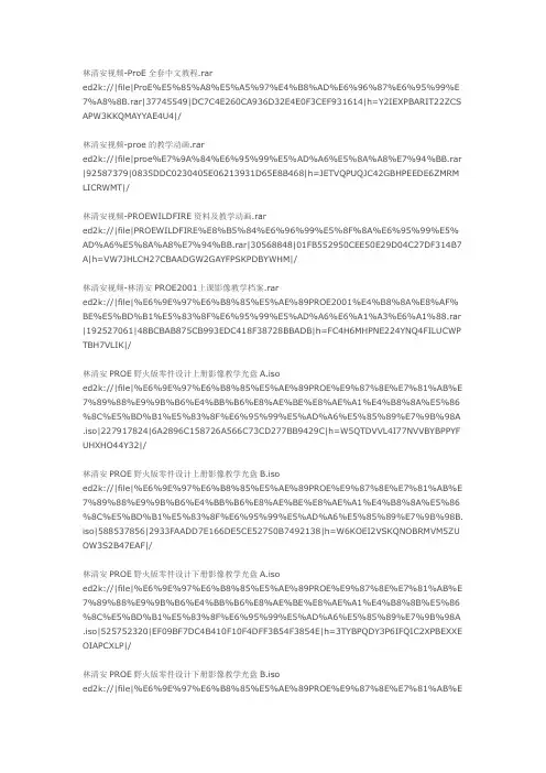 林清安全套ProE视频教程下载地址