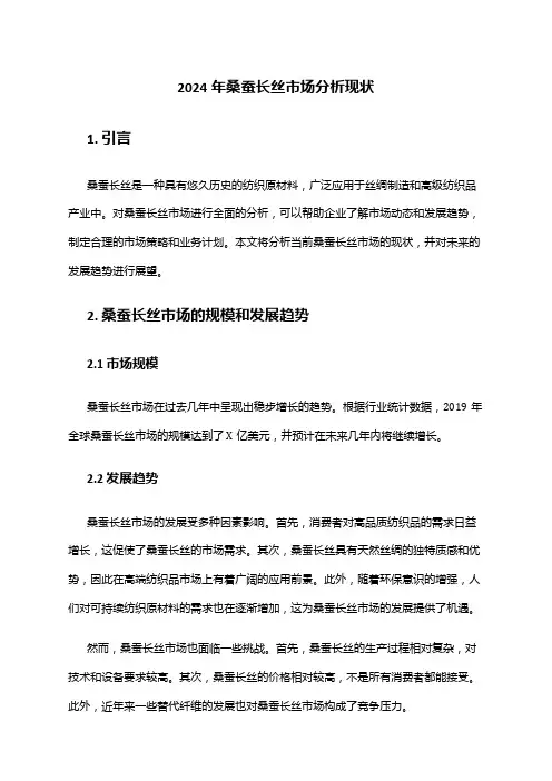 2024年桑蚕长丝市场分析现状
