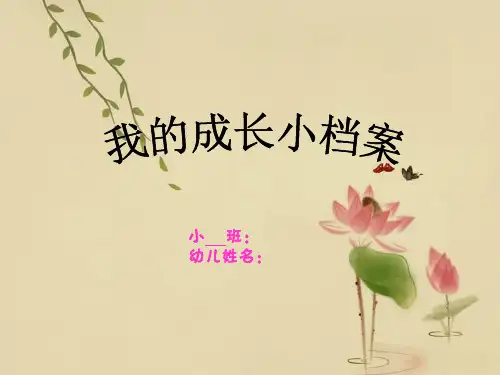 小班幼儿园成长档案(1)
