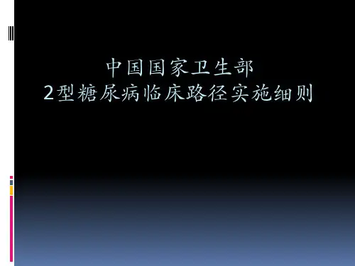 2型糖尿病临床路径