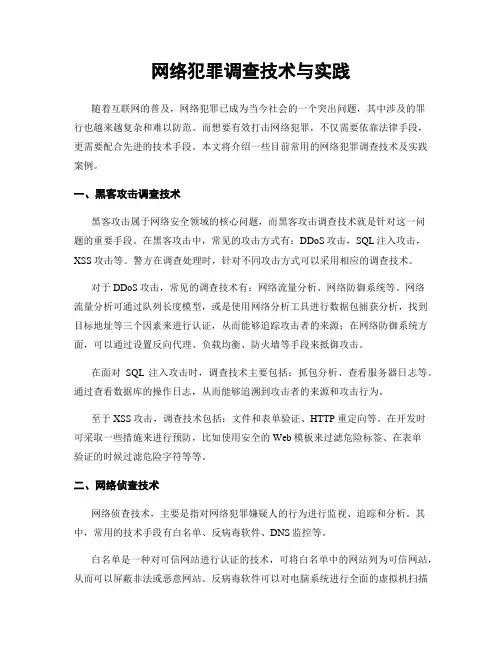 网络犯罪调查技术与实践