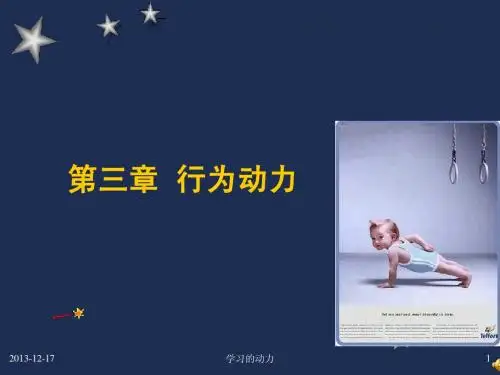 第三章 行为动力