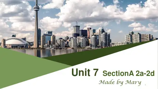unit7 SectionA 2a-2d 课件人教版英语九年级全册