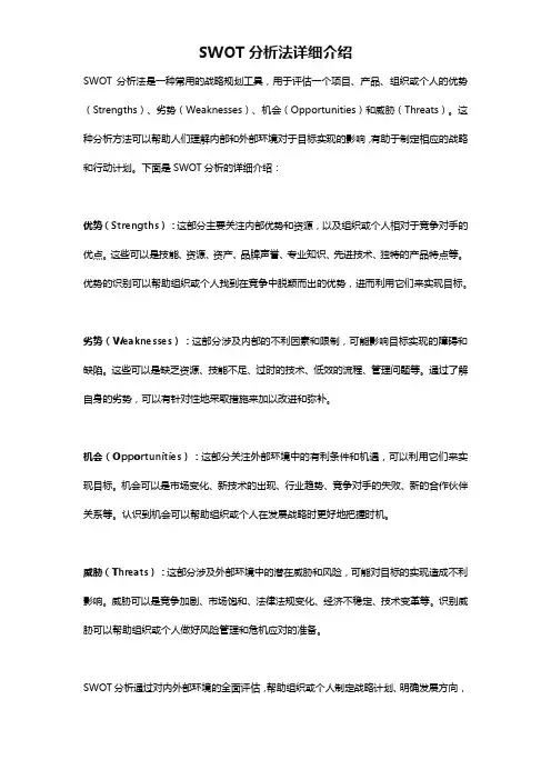 SWOT分析法详细介绍