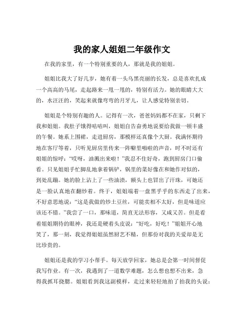 我的家人姐姐二年级作文