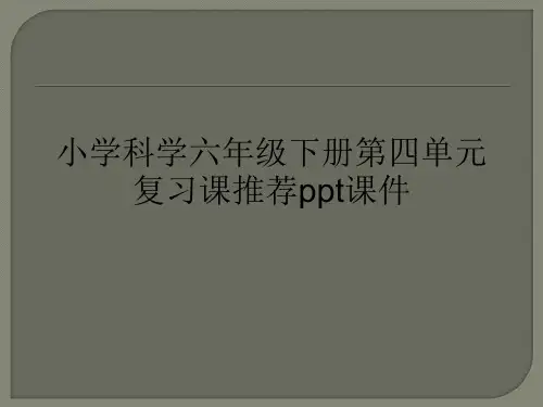 小学科学六年级下册第四单元复习课推荐ppt课件
