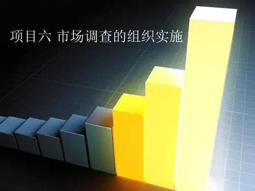 六市场调查的组织实施