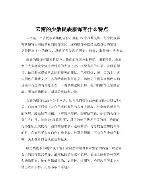 云南的少数民族服饰有什么特点