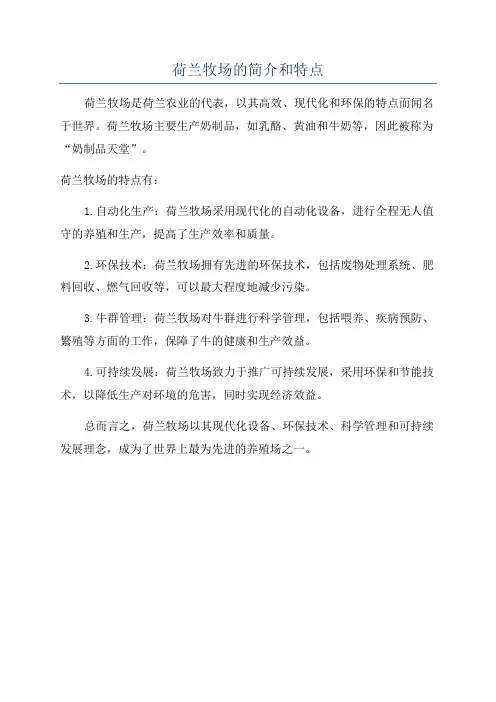 荷兰牧场的简介和特点