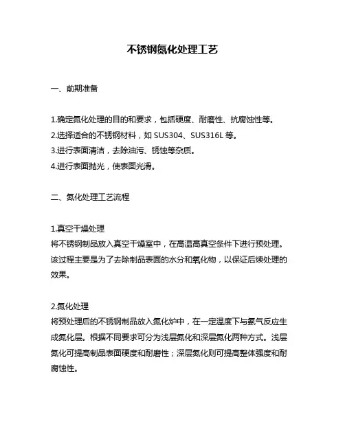 不锈钢氮化处理工艺