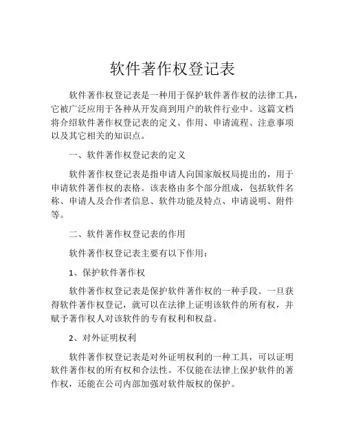软件著作权登记表 (2)