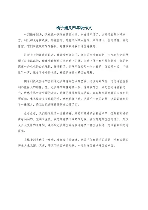 橘子洲头四年级作文