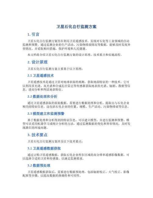 卫星石化自行监测方案