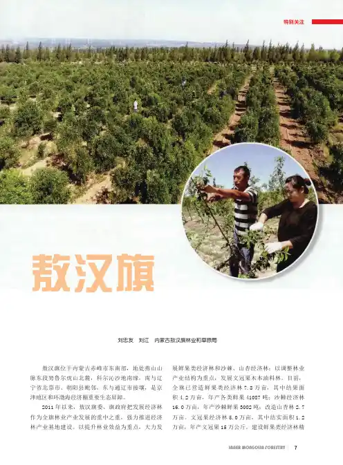敖汉旗经济林产业助推农牧民增收