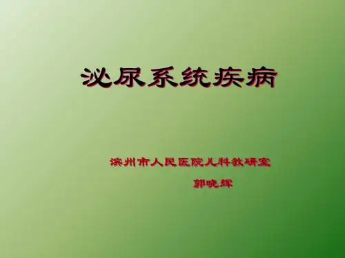 急性肾炎和肾病综合征