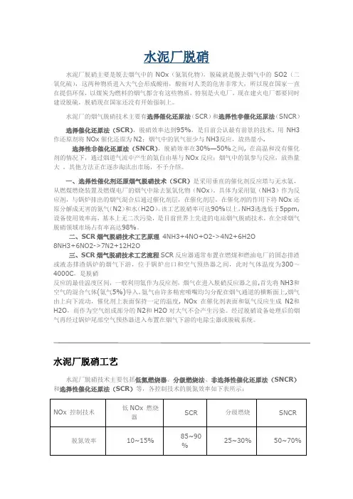 水泥厂脱硝技术简介