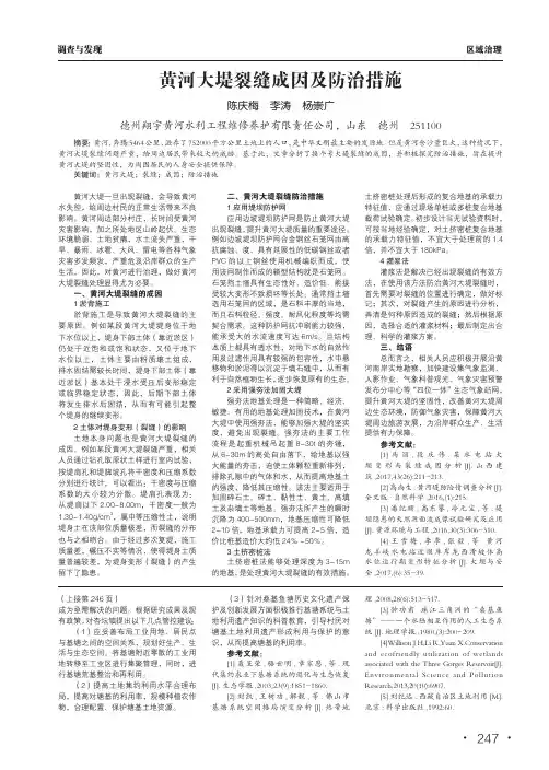 黄河大堤裂缝成因及防治措施