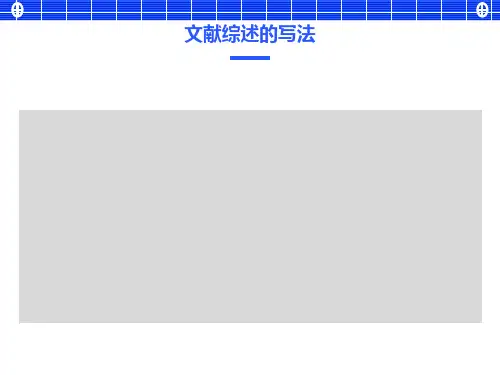 文献综述的写法ppt