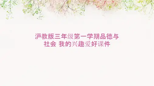 沪教版三年级第一学期品德与社会 我的兴趣爱好课件