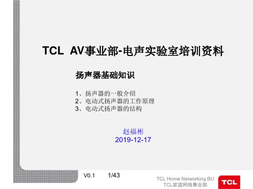 扬声器基础知识培训资料-PPT课件
