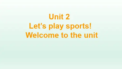 牛津译林版七年级英语上册：Unit 2 Let's play sports !  课件(共34张PPT)