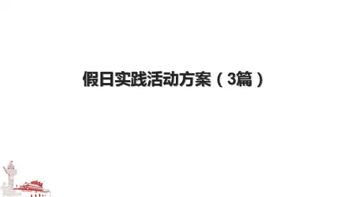 假日实践活动方案(3篇).pptx