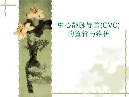 中心静脉导管(CVC)的置管与维护辩析