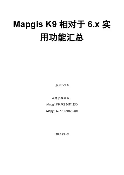 功能大概括之MapGIS K9