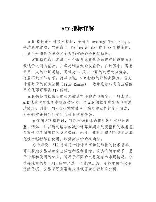 atr指标详解