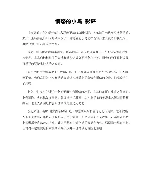 愤怒的小鸟 影评