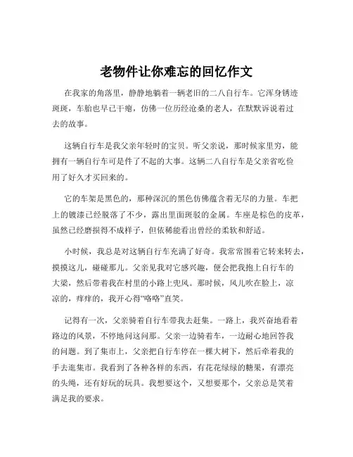 老物件让你难忘的回忆作文