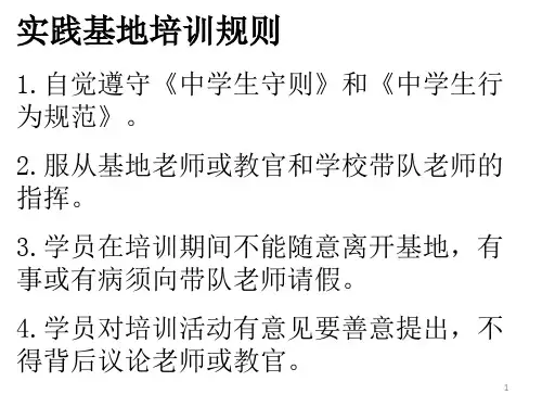 军训班会用精选PPT课件