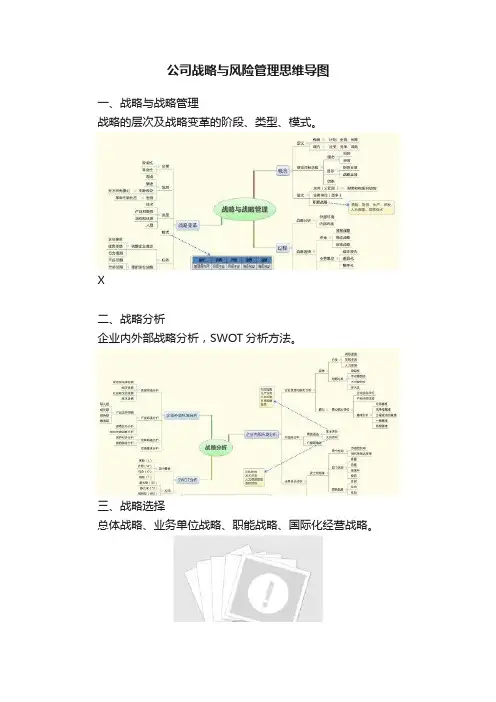 公司战略与风险管理思维导图