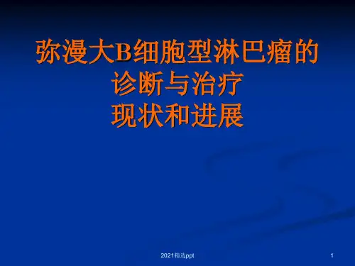 弥漫性大B细胞淋巴瘤的诊断与治疗现状和进展ppt课件