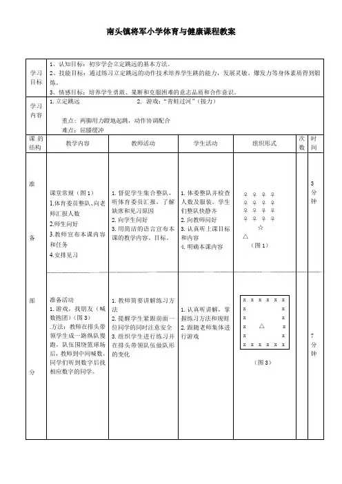 小学体育教研课教案立定跳远