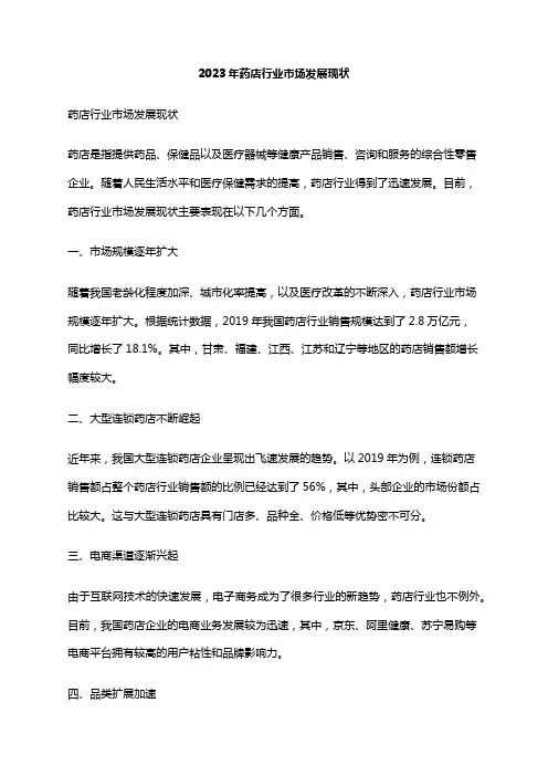 2023年药店行业市场发展现状