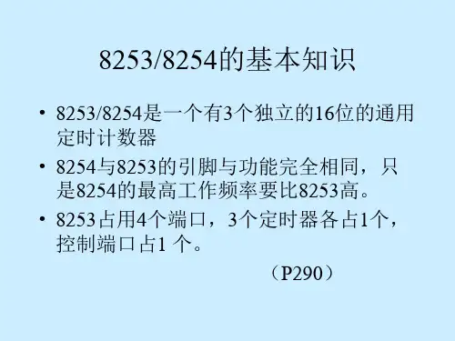 8253、8254的基本原理及应用