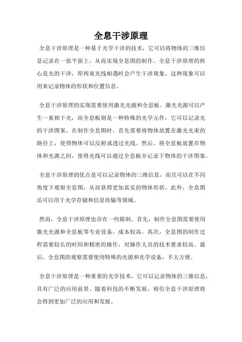 全息干涉原理