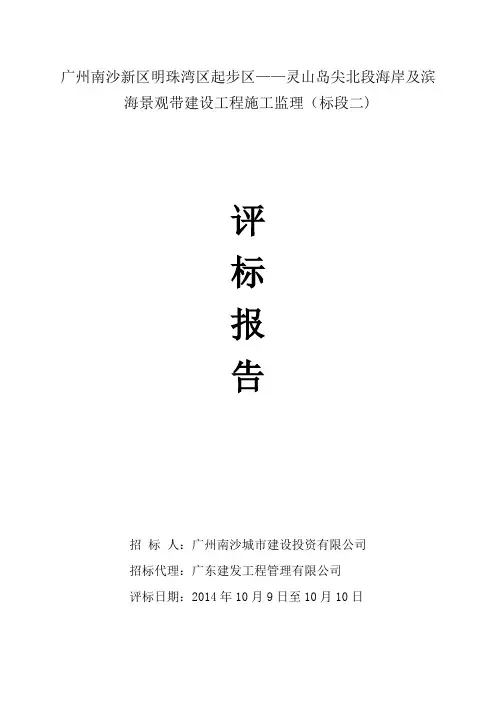 广州南沙新区明珠湾区起步区——灵山岛尖北段海岸及滨海