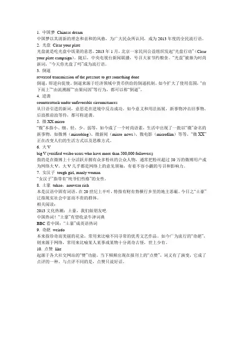 2013网络热词
