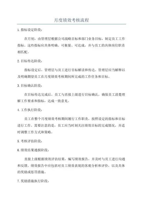 月度绩效考核流程