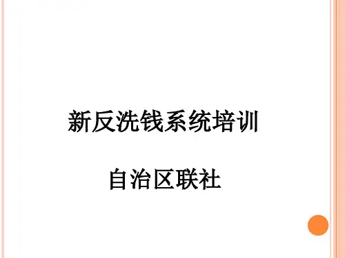 反洗钱培训讲义