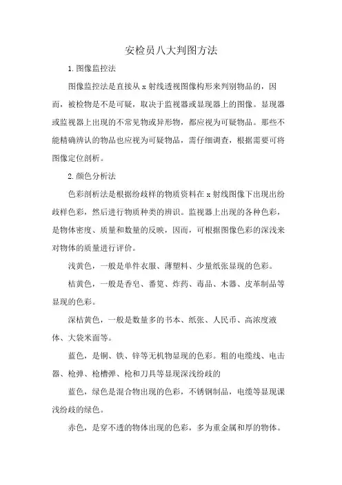 安检员八大判图方法