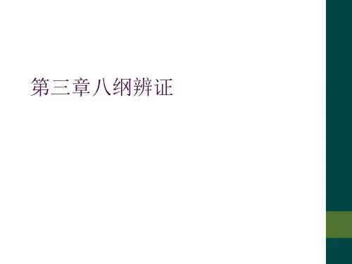 第三章八纲辨证
