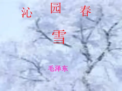 《沁园春·雪》课件
