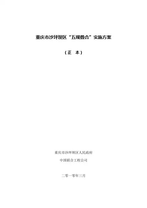 五规合一实施方案