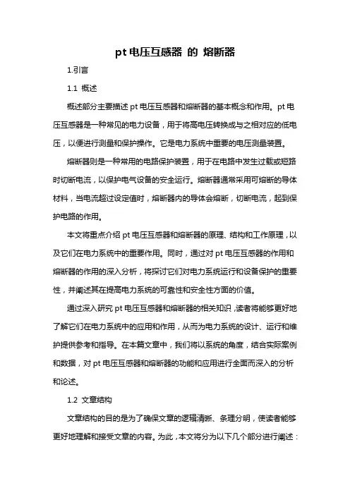 pt电压互感器 的 熔断器