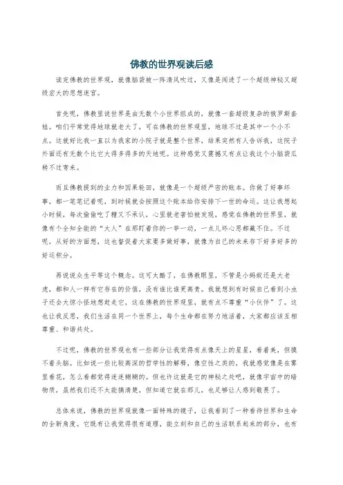 佛教的世界观读后感