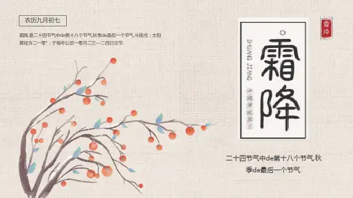 二十四节气之霜降PPT模板 (39)