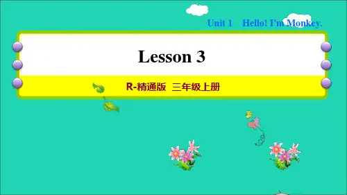 三年级英语上册Unit1Lesson3习题人教精通版三起